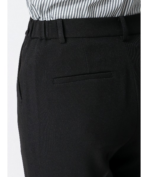 SUIT SQUARE（スーツスクエア）の「みんなのスーツ ピンタックストレートパンツ ウォッシャブル PRESTIGE TECHNOLOGY（スラックス・レディース・ブラック・L/M/S）」の8枚目の写真