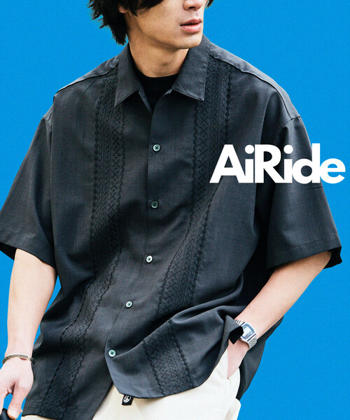 FREAK'S STORE(フリークスストア)の「限定展開 AiRide/エアライド リラックスフィット キューバシャツ/ポケッタブル/吸水速乾/UVカット(シャツ/ブラウス・メンズ・チャコールグレー/サックスブルー/ブラック/ベージュ/ブラウン・SMALL/LARGE/MEDIUM)」の6枚目の写真