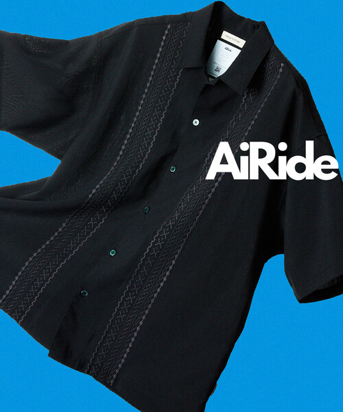 FREAK'S STORE(フリークスストア)の「限定展開 AiRide/エアライド リラックスフィット キューバシャツ/ポケッタブル/吸水速乾/UVカット(シャツ/ブラウス・メンズ・チャコールグレー/サックスブルー/ブラック/ベージュ/ブラウン・SMALL/LARGE/MEDIUM)」の8枚目の写真