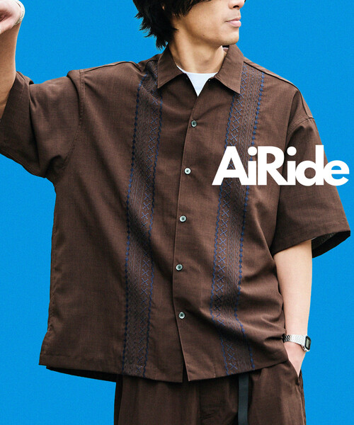 FREAK'S STORE(フリークスストア)の「限定展開 AiRide/エアライド リラックスフィット キューバシャツ/ポケッタブル/吸水速乾/UVカット(シャツ/ブラウス・メンズ・チャコールグレー/サックスブルー/ブラック/ベージュ/ブラウン・SMALL/LARGE/MEDIUM)」の9枚目の写真