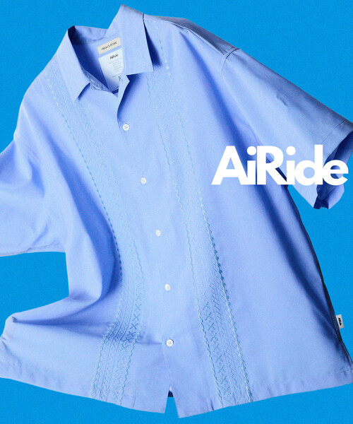 FREAK'S STORE(フリークスストア)の「限定展開 AiRide/エアライド リラックスフィット キューバシャツ/ポケッタブル/吸水速乾/UVカット(シャツ/ブラウス・メンズ・チャコールグレー/サックスブルー/ブラック/ベージュ/ブラウン・SMALL/LARGE/MEDIUM)」の10枚目の写真