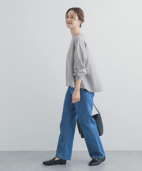 URBAN RESEARCH DOORS（アーバンリサーチドアーズ）の「タックフレアペプラムブラウス（シャツ/ブラウス・レディース・ブラック/グレー系その他・FREE）」の8枚目の写真