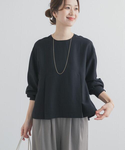 URBAN RESEARCH DOORS（アーバンリサーチドアーズ）の「タックフレアペプラムブラウス（シャツ/ブラウス・レディース・ブラック/グレー系その他・FREE）」の21枚目の写真