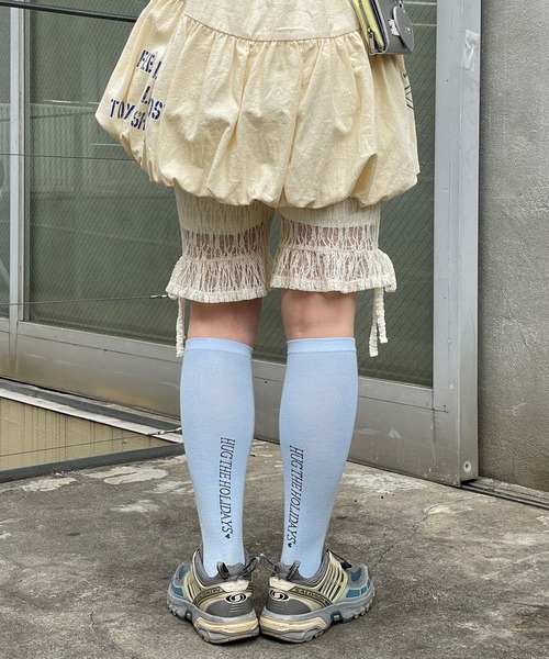 CIAOPANIC（チャオパニック）の「裾フリルレースバイカーショーツ（その他パンツ・レディース・カーキ/アイボリー・ONE SIZE）」の10枚目の写真