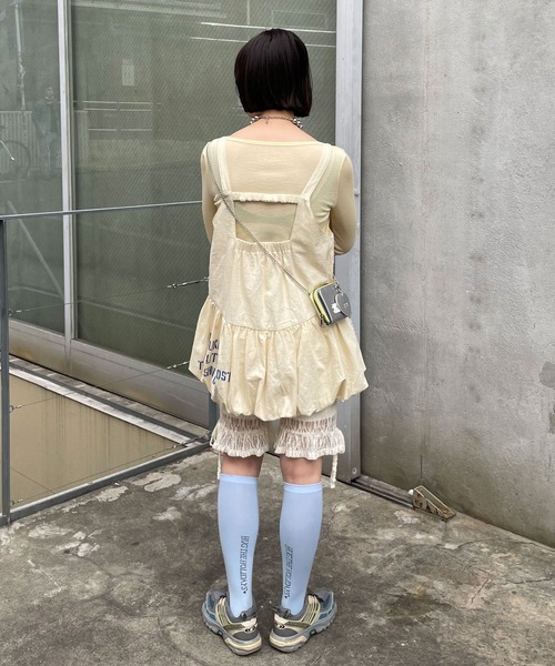 CIAOPANIC（チャオパニック）の「裾フリルレースバイカーショーツ（その他パンツ・レディース・カーキ/アイボリー・ONE SIZE）」の13枚目の写真