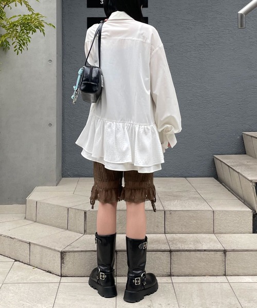 CIAOPANIC（チャオパニック）の「裾フリルレースバイカーショーツ（その他パンツ・レディース・カーキ/アイボリー・ONE SIZE）」の19枚目の写真