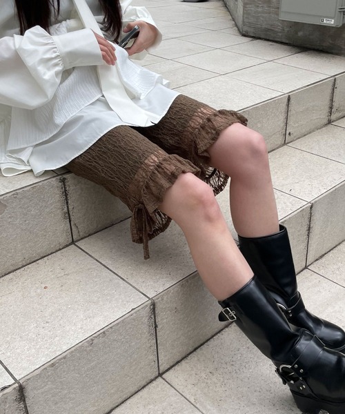 CIAOPANIC（チャオパニック）の「裾フリルレースバイカーショーツ（その他パンツ・レディース・カーキ/アイボリー・ONE SIZE）」の21枚目の写真