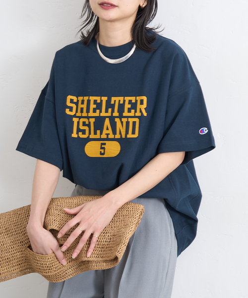 Champion(チャンピオン)の「別注【CHAMPION/チャンピオン】 for JS RW9.4oz T-SHIRT(Tシャツ/カットソー・レディース・チャコールグレー/アイボリー/ネイビー/イエロー/グリーン・MEDIUM)」の4枚目の写真
