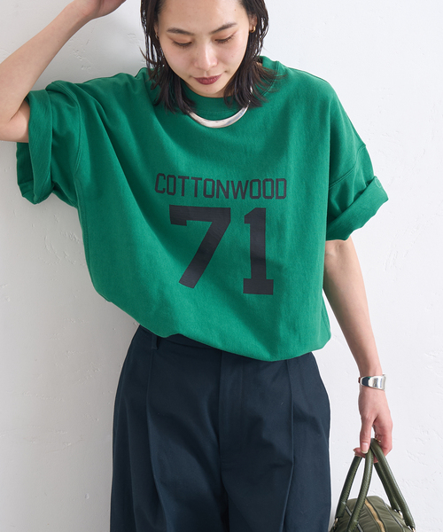 Champion(チャンピオン)の「別注【CHAMPION/チャンピオン】 for JS RW9.4oz T-SHIRT(Tシャツ/カットソー・レディース・チャコールグレー/アイボリー/ネイビー/イエロー/グリーン・MEDIUM)」の3枚目の写真