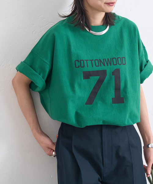 Champion(チャンピオン)の「別注【CHAMPION/チャンピオン】 for JS RW9.4oz T-SHIRT(Tシャツ/カットソー・レディース・チャコールグレー/アイボリー/ネイビー/イエロー/グリーン・MEDIUM)」の18枚目の写真