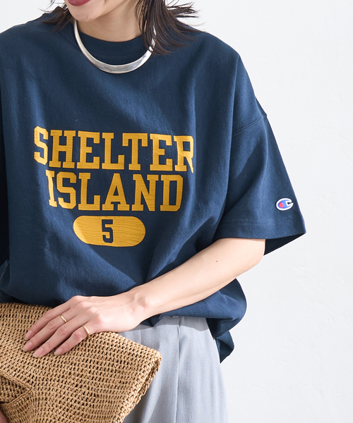 Champion(チャンピオン)の「別注【CHAMPION/チャンピオン】 for JS RW9.4oz T-SHIRT(Tシャツ/カットソー・レディース・チャコールグレー/アイボリー/ネイビー/イエロー/グリーン・MEDIUM)」の20枚目の写真