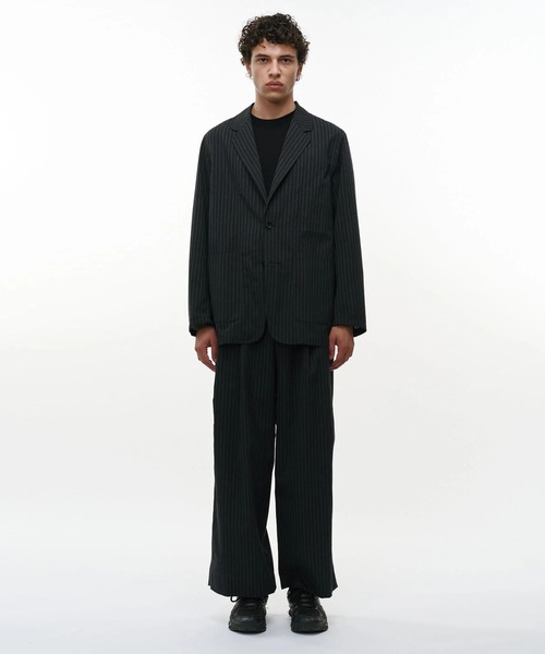 markaware（マーカウェア）の「【marka】2/72ウールトロピカルワッシャー / ストロールアラウンドジャケット / STROLL AROUND JACKET（テーラードジャケット・メンズ・ブラック/グレー・1/2）」の3枚目の写真