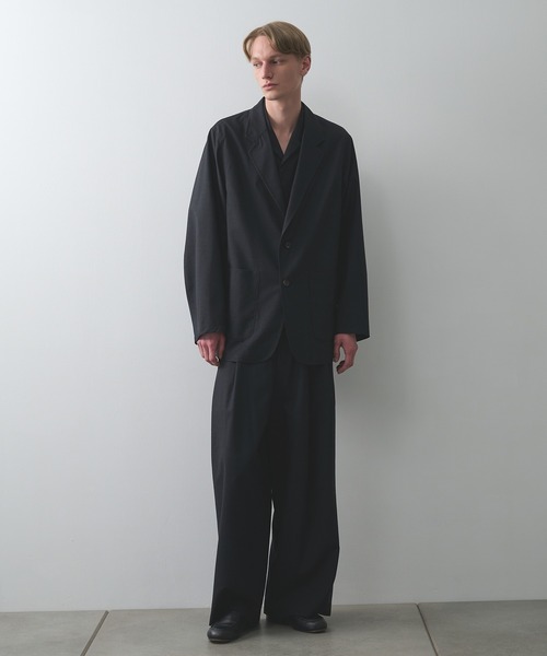 markaware(マーカウェア)の「【marka】2/72ウールトロピカルワッシャー / ストロールアラウンドジャケット / STROLL AROUND JACKET(テーラードジャケット・メンズ・ブラック/グレー・1/2)」の9枚目の写真
