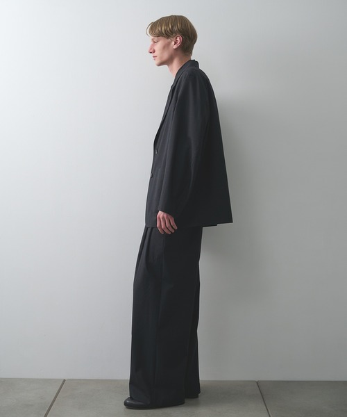 markaware(マーカウェア)の「【marka】2/72ウールトロピカルワッシャー / ストロールアラウンドジャケット / STROLL AROUND JACKET(テーラードジャケット・メンズ・ブラック/グレー・1/2)」の10枚目の写真