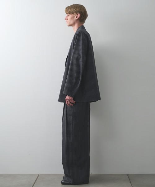 markaware(マーカウェア)の「【marka】2/72ウールトロピカルワッシャー / ストロールアラウンドジャケット / STROLL AROUND JACKET(テーラードジャケット・メンズ・ブラック/グレー・1/2)」の13枚目の写真