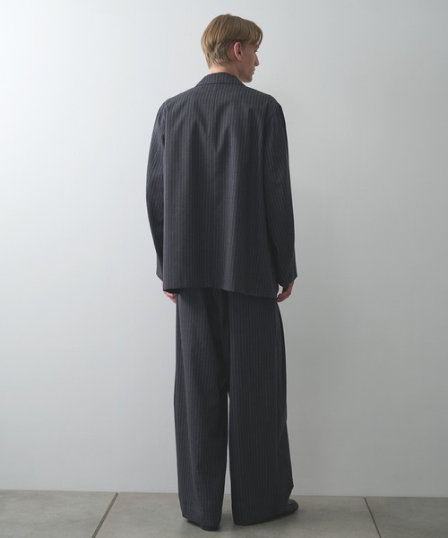markaware(マーカウェア)の「【marka】2/72ウールトロピカルワッシャー / ストロールアラウンドジャケット / STROLL AROUND JACKET(テーラードジャケット・メンズ・ブラック/グレー・1/2)」の14枚目の写真