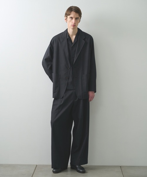 markaware(マーカウェア)の「【marka】2/72ウールトロピカルワッシャー / ストロールアラウンドジャケット / STROLL AROUND JACKET(テーラードジャケット・メンズ・ブラック/グレー・1/2)」の7枚目の写真