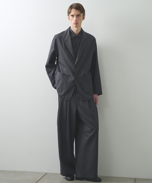markaware(マーカウェア)の「【marka】2/72ウールトロピカルワッシャー / ストロールアラウンドジャケット / STROLL AROUND JACKET(テーラードジャケット・メンズ・ブラック/グレー・1/2)」の8枚目の写真