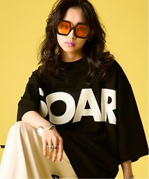 綿100%ビッグロゴチュニックTシャツ<大きいサイズ有>GEVS.