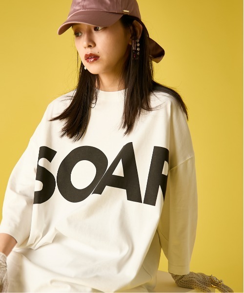 GEVS.(ジェイヴィス)の「綿100%ビッグロゴチュニックTシャツ<大きいサイズ有>GEVS.(Tシャツ/カットソー・レディース・オフホワイト/ブラック・5L~6L/3L~4L/M-LL)」の12枚目の写真