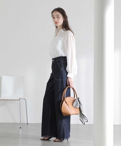 La TOTALITE（ラトータリテ）の「M Rose/エンメローズ ラウンドレザートートバッグ（トートバッグ・レディース・キャメル/パープル/アイボリー・FREE）」の21枚目の写真