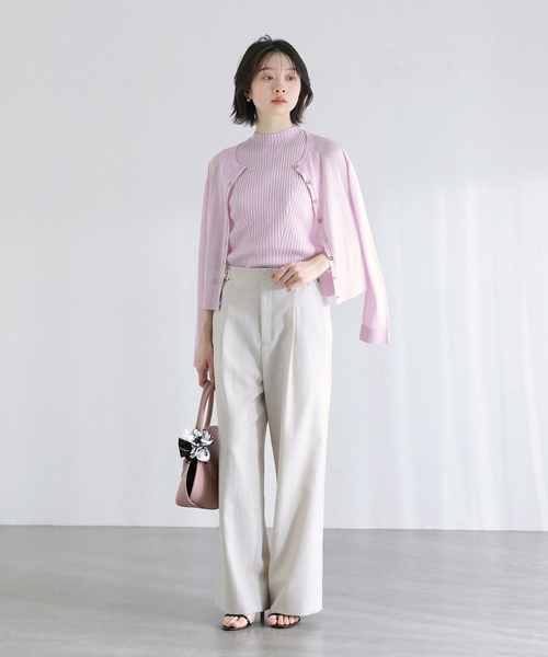 La TOTALITE（ラトータリテ）の「M Rose/エンメローズ ラウンドレザートートバッグ（トートバッグ・レディース・キャメル/パープル/アイボリー・FREE）」の20枚目の写真