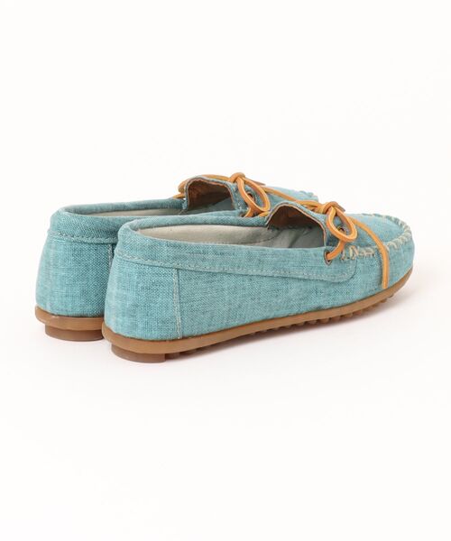 Minnetonka(ミネトンカ)の「【MINNETONKA】モカシン キャンバス モック CANVAS MOC(モカシン/デッキシューズ・レディース・ライトブルー・US5.5/US5)」の4枚目の写真