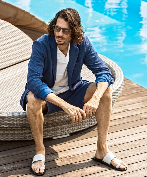 1PIU1UGUALE3 RELAX (ウノピゥウノウグァーレトレ リラックス)の「1PIU1UGUALE3 RELAX(ウノピゥウノウグァーレトレ リラックス)リネンブレンド ジャガードジャケット(テーラードジャケット・メンズ・ブルー/ブラック/ベージュ・XL/L/M/S/XXL)」の19枚目の写真