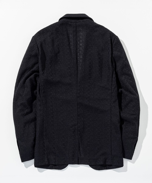 1PIU1UGUALE3 RELAX (ウノピゥウノウグァーレトレ リラックス)の「1PIU1UGUALE3 RELAX(ウノピゥウノウグァーレトレ リラックス)リネンブレンド ジャガードジャケット(テーラードジャケット・メンズ・ブルー/ブラック/ベージュ・XL/L/M/S/XXL)」の12枚目の写真