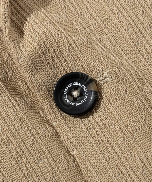 1PIU1UGUALE3 RELAX (ウノピゥウノウグァーレトレ リラックス)の「1PIU1UGUALE3 RELAX(ウノピゥウノウグァーレトレ リラックス)リネンブレンド ジャガードジャケット(テーラードジャケット・メンズ・ブルー/ブラック/ベージュ・XL/L/M/S/XXL)」の6枚目の写真