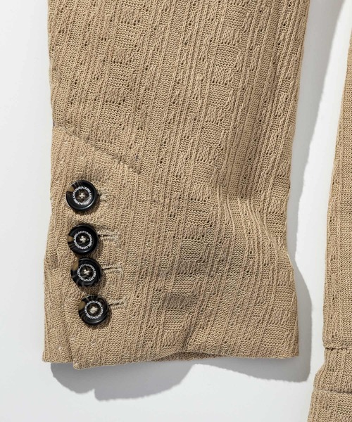 1PIU1UGUALE3 RELAX (ウノピゥウノウグァーレトレ リラックス)の「1PIU1UGUALE3 RELAX(ウノピゥウノウグァーレトレ リラックス)リネンブレンド ジャガードジャケット(テーラードジャケット・メンズ・ブルー/ブラック/ベージュ・XL/L/M/S/XXL)」の7枚目の写真