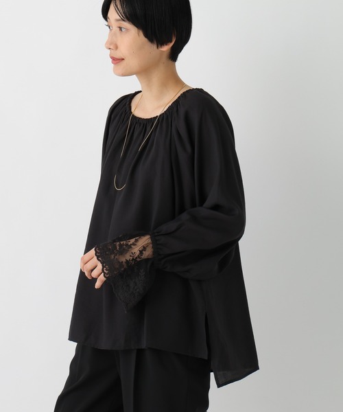 Elura(エルーラ)の「袖レースコンビブラウス/659740(シャツ/ブラウス・レディース・ブラック/ホワイト/ブラウン・FREE)」の11枚目の写真