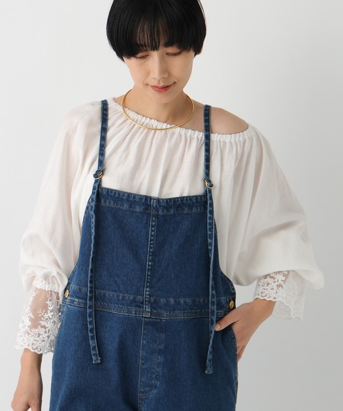 Elura(エルーラ)の「袖レースコンビブラウス/659740(シャツ/ブラウス・レディース・ブラック/ホワイト/ブラウン・FREE)」の4枚目の写真