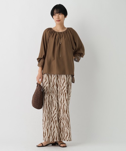 Elura(エルーラ)の「袖レースコンビブラウス/659740(シャツ/ブラウス・レディース・ブラック/ホワイト/ブラウン・FREE)」の18枚目の写真