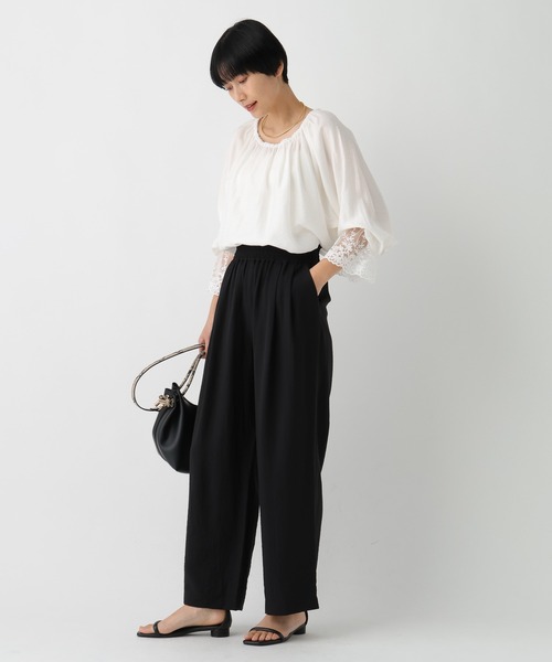 Elura(エルーラ)の「袖レースコンビブラウス/659740(シャツ/ブラウス・レディース・ブラック/ホワイト/ブラウン・FREE)」の10枚目の写真