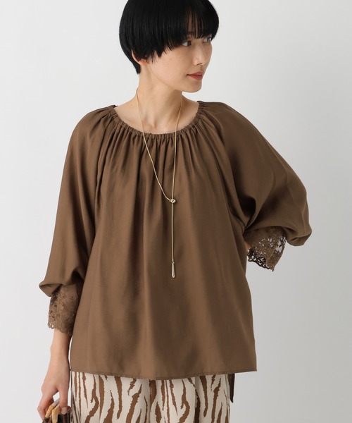 Elura(エルーラ)の「袖レースコンビブラウス/659740(シャツ/ブラウス・レディース・ブラック/ホワイト/ブラウン・FREE)」の15枚目の写真