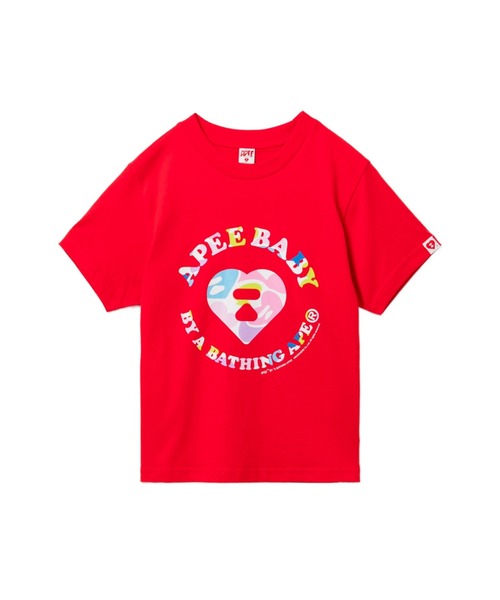 APEE BY A BATHING APE(エイピーバイアベイシングエイプ)の「CAMO APEE BABY PRINTED TEE #2(Tシャツ/カットソー・レディース・グレー/レッド/ホワイト・SMALL/X-SMALL)」の1枚目の写真