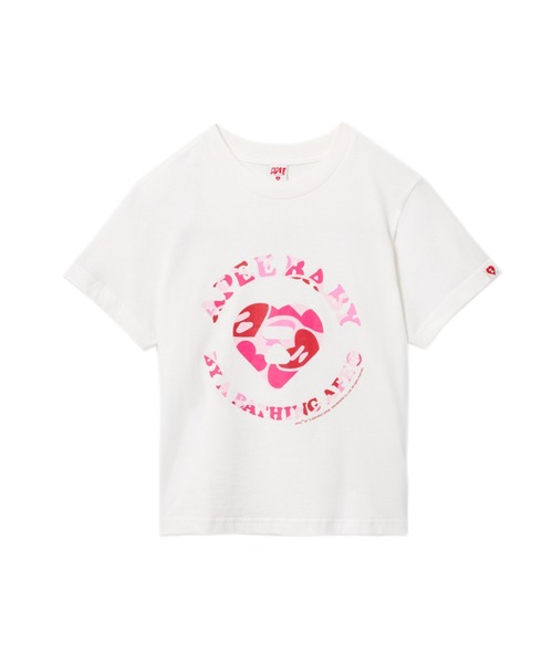 APEE BY A BATHING APE(エイピーバイアベイシングエイプ)の「CAMO APEE BABY PRINTED TEE #2(Tシャツ/カットソー・レディース・グレー/レッド/ホワイト・SMALL/X-SMALL)」の2枚目の写真