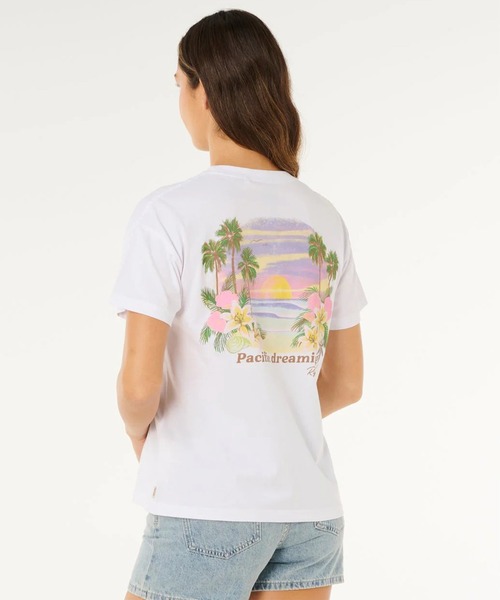 rip curl(リップカール)の「RIP CURL/リップカール 半袖 Tシャツ レディース POOLSIDE RELAXED TEE 0M3WTE(Tシャツ/カットソー・レディース・スミクロ/ホワイト・S/XS)」の5枚目の写真