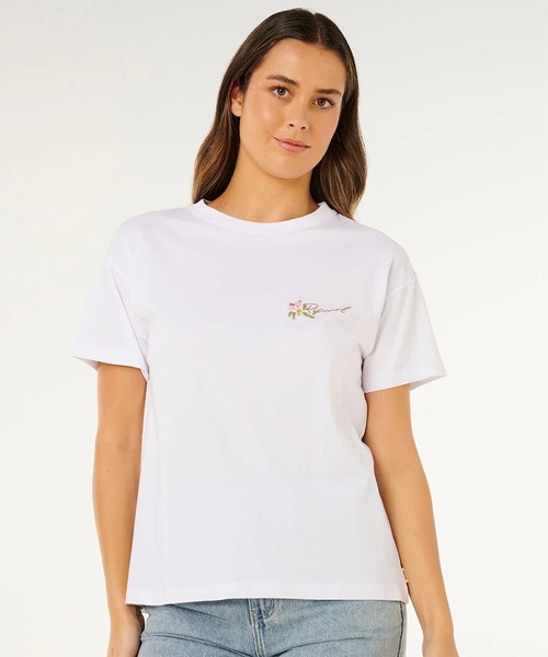 rip curl(リップカール)の「RIP CURL/リップカール 半袖 Tシャツ レディース POOLSIDE RELAXED TEE 0M3WTE(Tシャツ/カットソー・レディース・スミクロ/ホワイト・S/XS)」の7枚目の写真