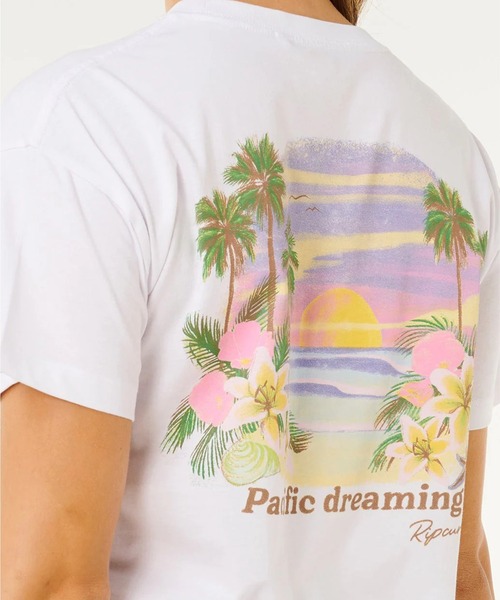 rip curl(リップカール)の「RIP CURL/リップカール 半袖 Tシャツ レディース POOLSIDE RELAXED TEE 0M3WTE(Tシャツ/カットソー・レディース・スミクロ/ホワイト・S/XS)」の8枚目の写真
