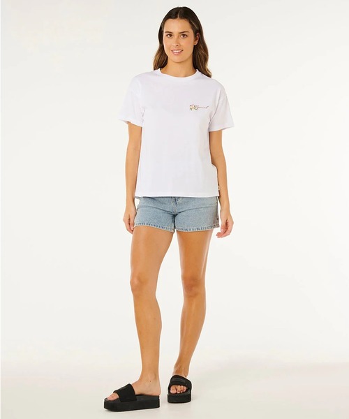 rip curl(リップカール)の「RIP CURL/リップカール 半袖 Tシャツ レディース POOLSIDE RELAXED TEE 0M3WTE(Tシャツ/カットソー・レディース・スミクロ/ホワイト・S/XS)」の9枚目の写真