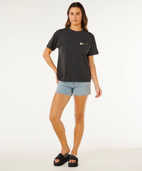 rip curl(リップカール)の「RIP CURL/リップカール 半袖 Tシャツ レディース POOLSIDE RELAXED TEE 0M3WTE(Tシャツ/カットソー・レディース・スミクロ/ホワイト・S/XS)」の16枚目の写真