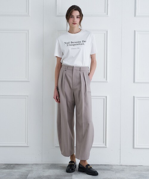 DRESSTERIOR(ドレステリア)の「【接触冷感/抗菌防臭/消臭】アイスクリアコットンフレンチロゴT(Tシャツ/カットソー・レディース・ホワイト/ブラウン系その他/サックスブルー・38/36/34)」の18枚目の写真