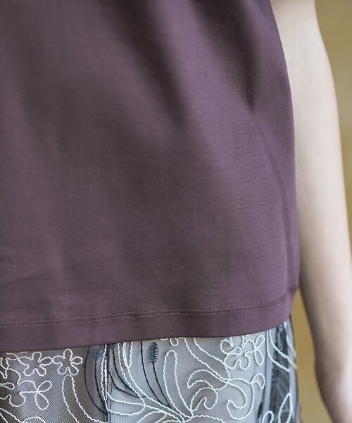 DRESSTERIOR(ドレステリア)の「【接触冷感/抗菌防臭/消臭】アイスクリアコットンフレンチロゴT(Tシャツ/カットソー・レディース・ホワイト/ブラウン系その他/サックスブルー・38/36/34)」の6枚目の写真