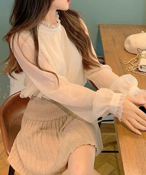 SallyLunn(サリーラン)の「シースルーフリルブラウス(シャツ/ブラウス・レディース・ホワイト・LARGE/MEDIUM/SMALL)」の6枚目の写真