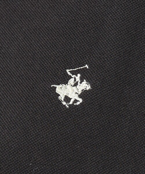 BEVERLY HILLS POLO CLUB（ビバリーヒルズポロクラブ）の「【BEVERLY HILLS POLO CLUB/ビバリーヒルズポロクラブ】ブランドロゴ/ ワンポイント刺繍 /リブライン鹿の子ポロシャツ（ポロシャツ・メンズ・サックスブルー/ブラック/カーキ/ネイビー/グリーン/オフホワイト・L/M）」の9枚目の写真