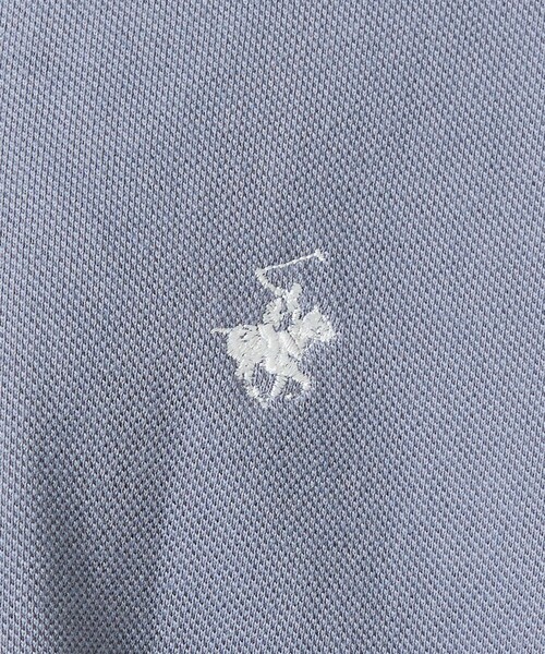BEVERLY HILLS POLO CLUB（ビバリーヒルズポロクラブ）の「【BEVERLY HILLS POLO CLUB/ビバリーヒルズポロクラブ】ブランドロゴ/ ワンポイント刺繍 /リブライン鹿の子ポロシャツ（ポロシャツ・メンズ・サックスブルー/ブラック/カーキ/ネイビー/グリーン/オフホワイト・L/M）」の19枚目の写真