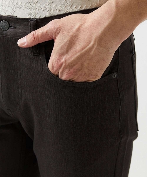 MICHEL KLEIN HOMME   （ミッシェルクランオム）の「【撥水】プレビアシャンブレー5ポケットパンツ（その他パンツ・メンズ・ネイビー/ブラウン・MEDIUM/LARGE/X-LARGE）」の3枚目の写真