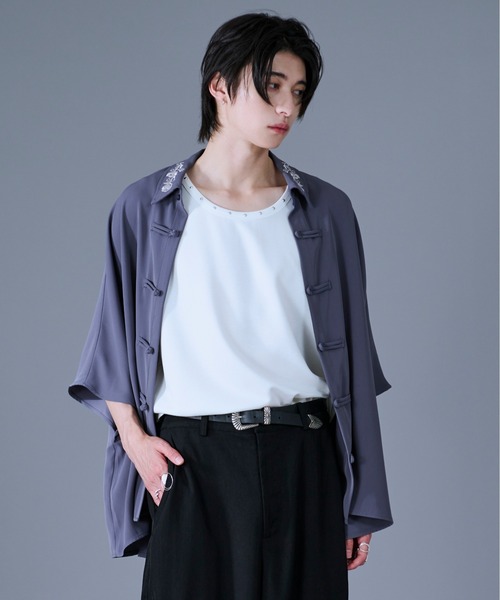 Ellno Loset(エルノロゼット)の「【機能性付き】スタッズタンクトップ(タンクトップ・メンズ・オフホワイト/ブラック/ブルー・SMALL/MEDIUM/LARGE)」の19枚目の写真